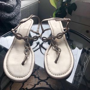 Gold and jewel Lilly Pulitzer wedges